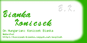 bianka konicsek business card